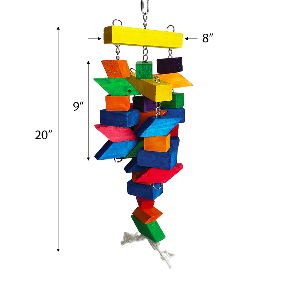 Parallelogram Large Wooden Bird Toy