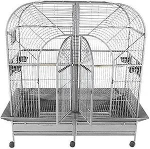 64"x32" Double Macaw Cage with Removable Divider (3 box set)