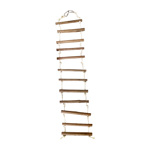 (03990) Natural Wood Rope Ladder - Large