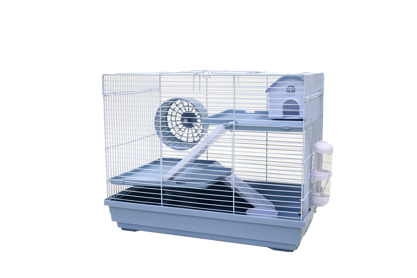 18"x11"x14" - 3 Story Hamster/Gerbil Cage with House and Wheel (1Grey/1 Blue)