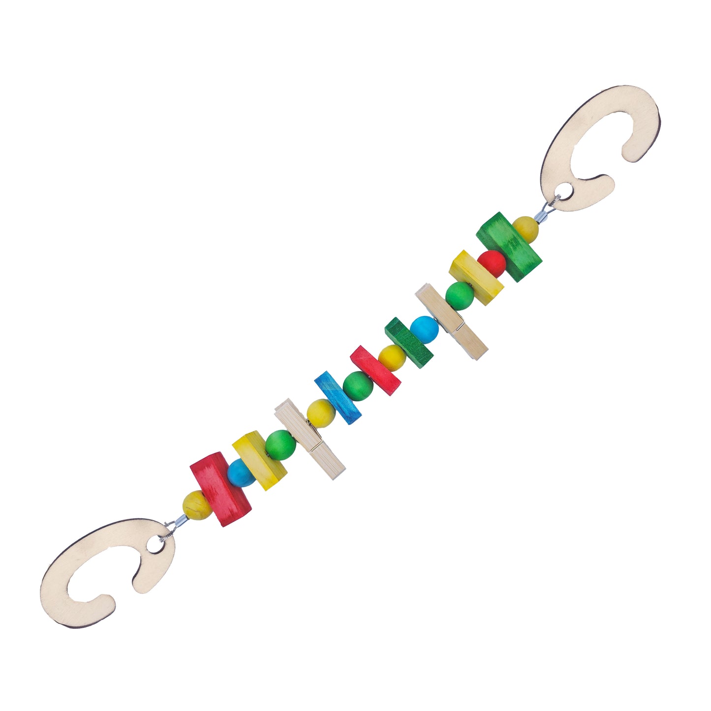 Hanging Wood Chew With Treat Clips