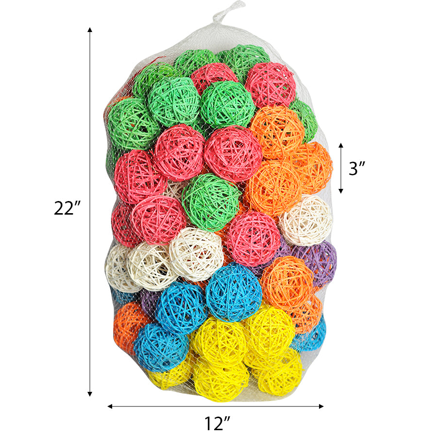 100 Pack of 2" Colored Vine Balls