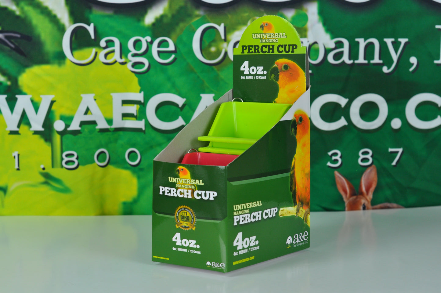 4oz Universal Food/Water Cups (12 count display box)