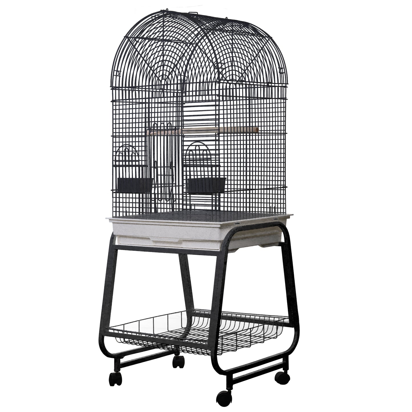22"x17"x58" Opening Dome Top, Plastic Base, Metal Stand the separates