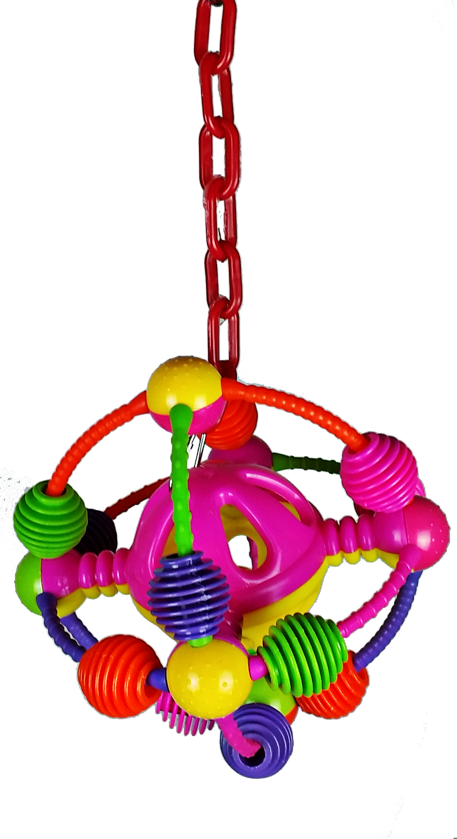 Space Ball on a Chain Happy Beaks Bird Toy