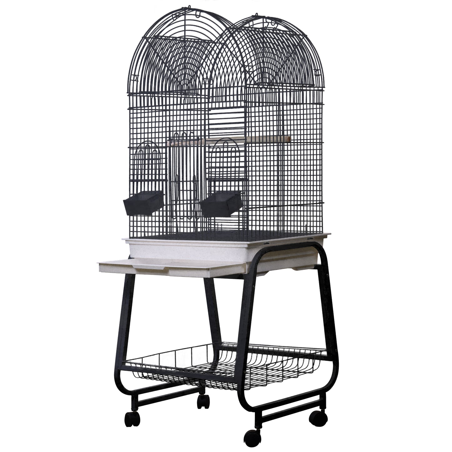 22"x17"x58" Opening Dome Top, Plastic Base, Metal Stand the separates