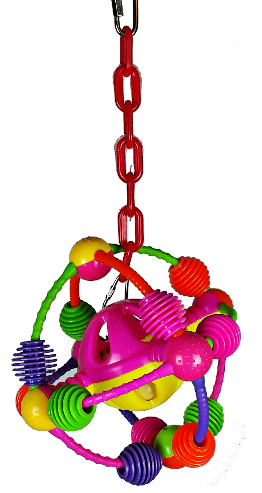 Space Ball on a Chain Happy Beaks Bird Toy