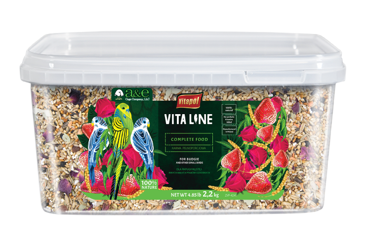 Vitaline Gourmet Blend for Parakets & Other Small Birds 4.85lb Bucket