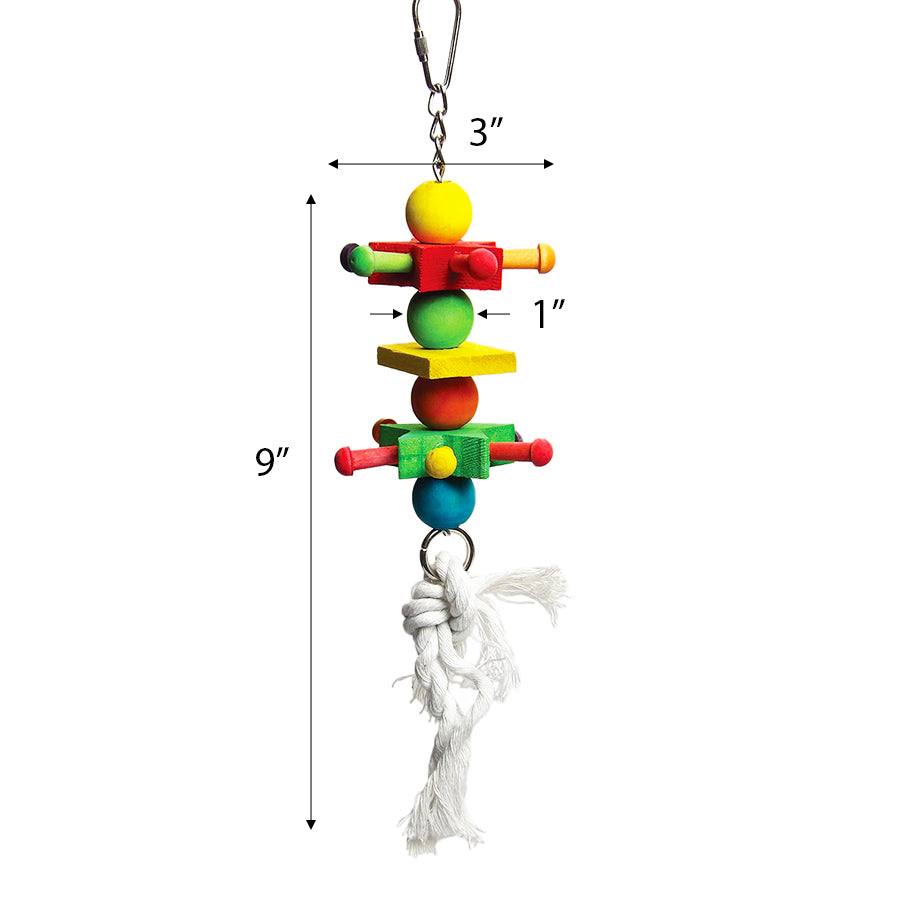The Wooden Cowboy Spur Bird Toy