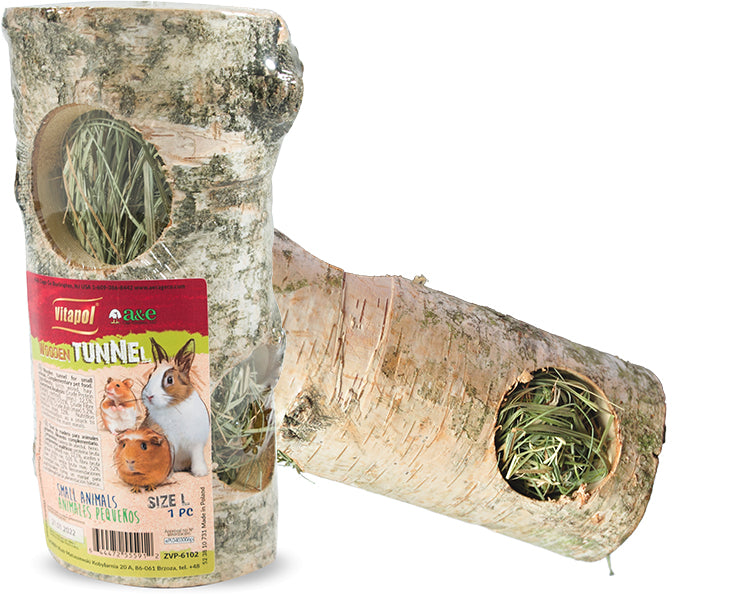 Wooden Tunnel with Hay - Large