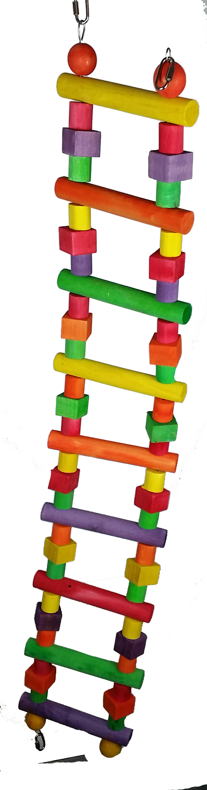 Large Wood Block Ladder 8"x2"x42"