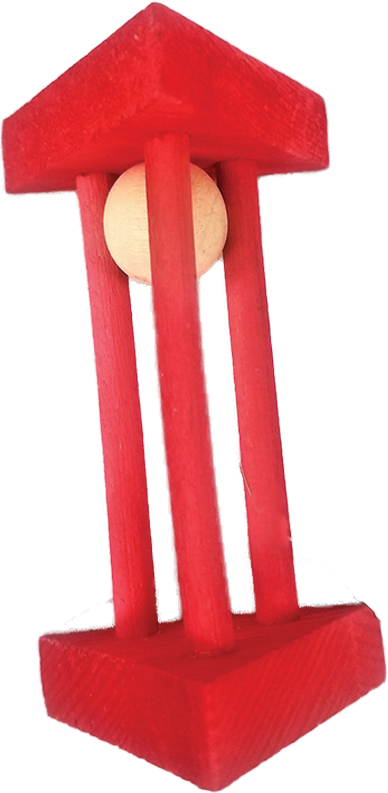 Wooden Triangle with Ball Chew Toy
