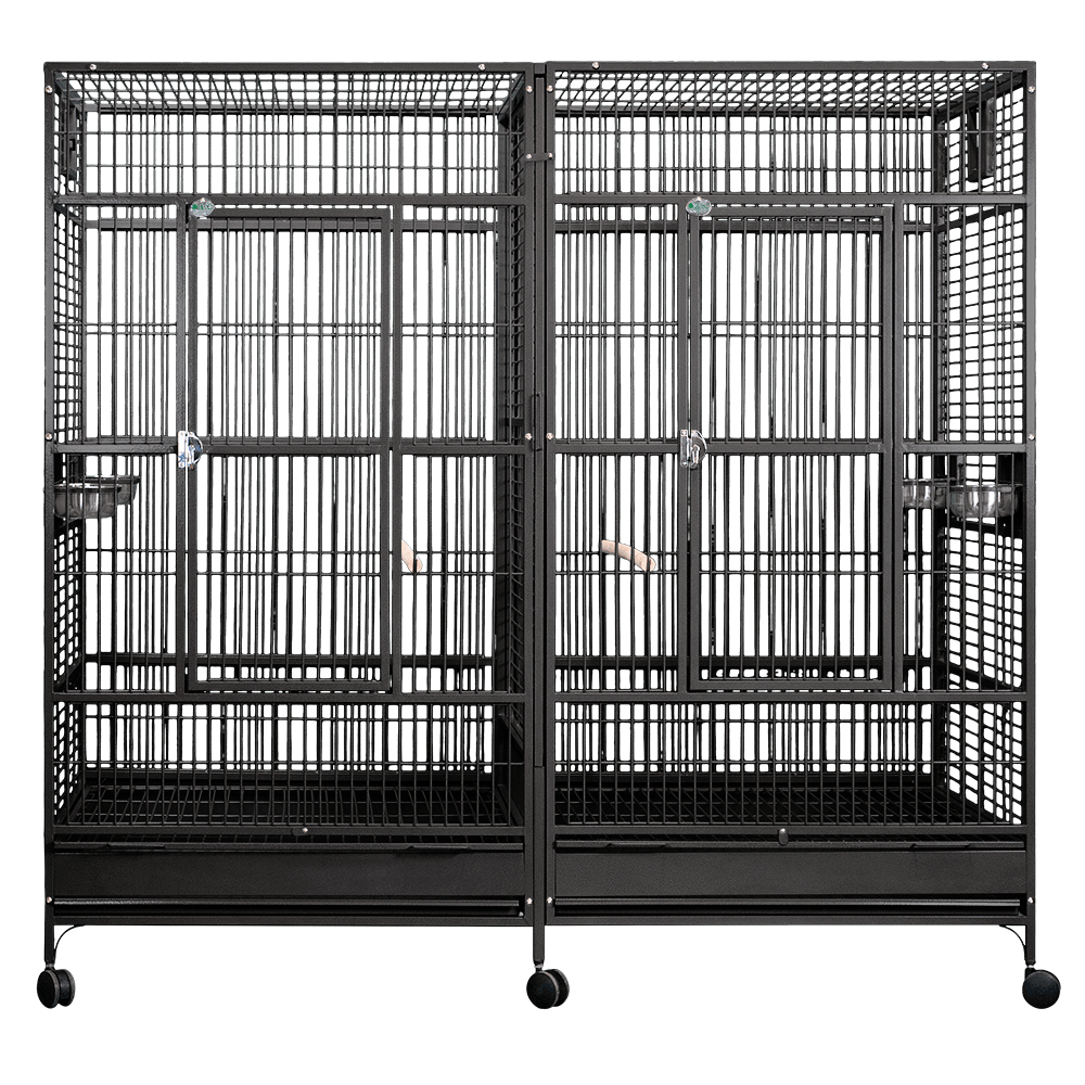 80"x40" Double Macaw Cage with Divider (3 box set)