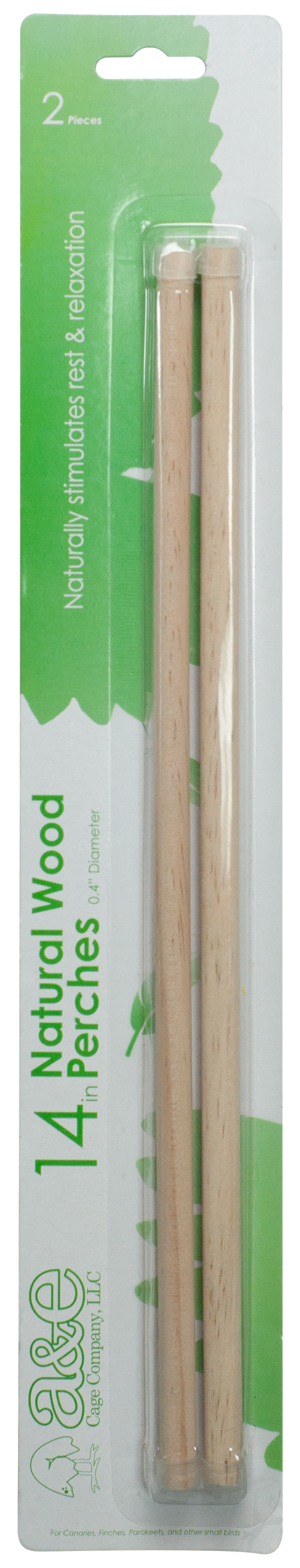 14" Wooden replacement perch (2 pack)