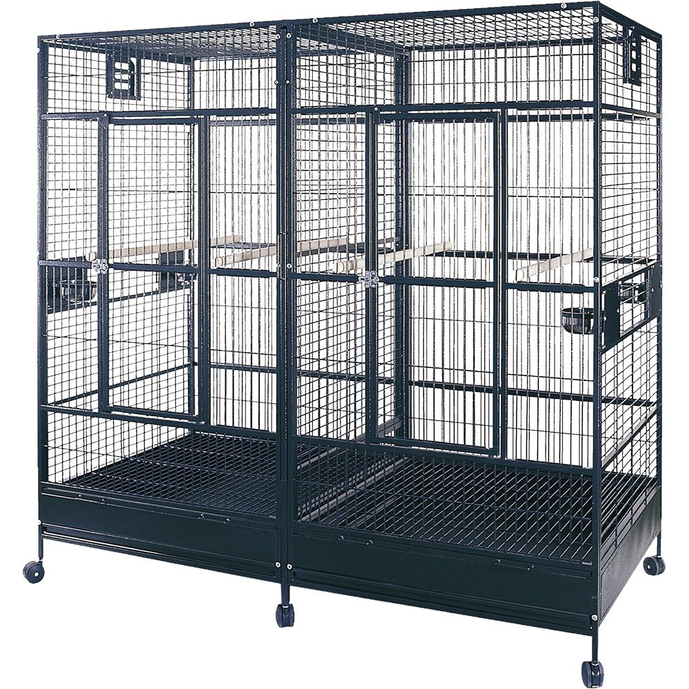 80"x40" Double Macaw Cage with Divider (3 box set)