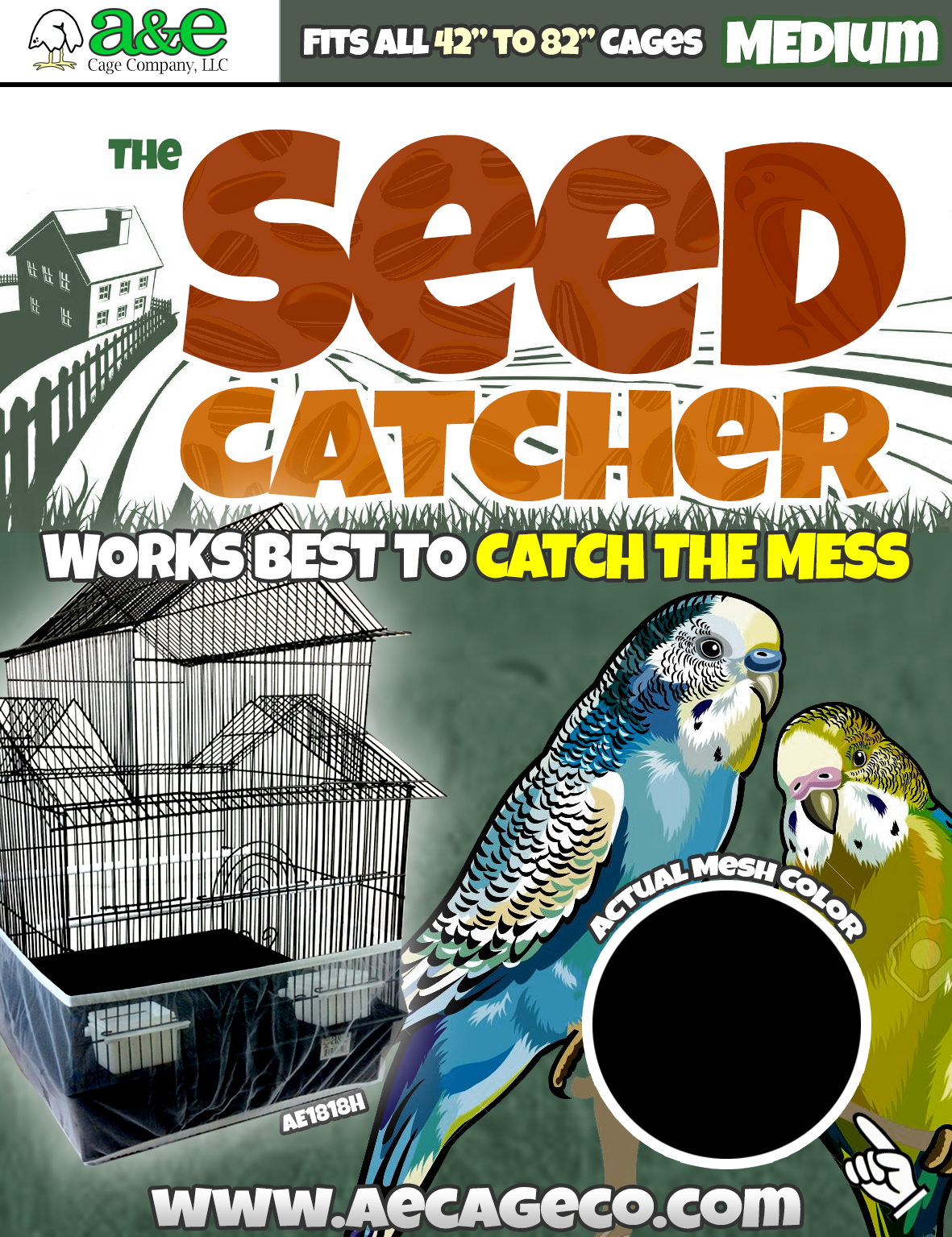 Medium Seed Catcher 42" to 82" (8" high)