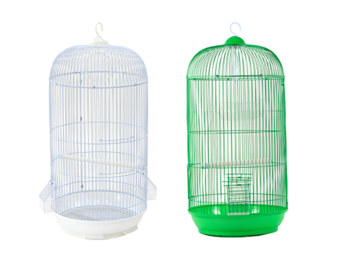 12" Round x 26" Tall Round Cage (2 green/2 white)