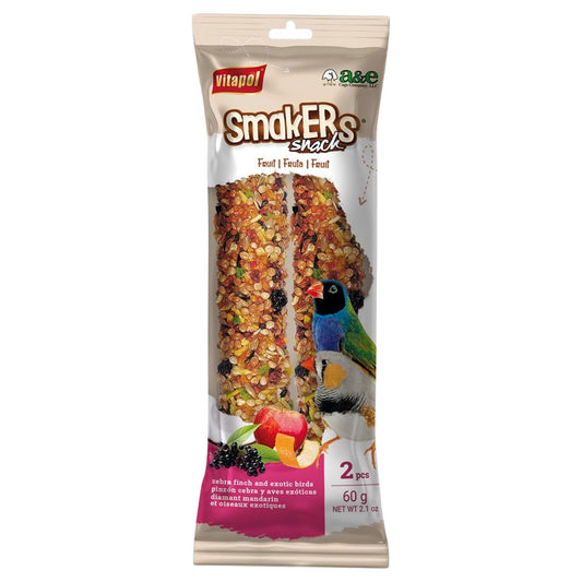 Zebra Finch Smakers Treat Sticks (Twin Pack) - FRUIT