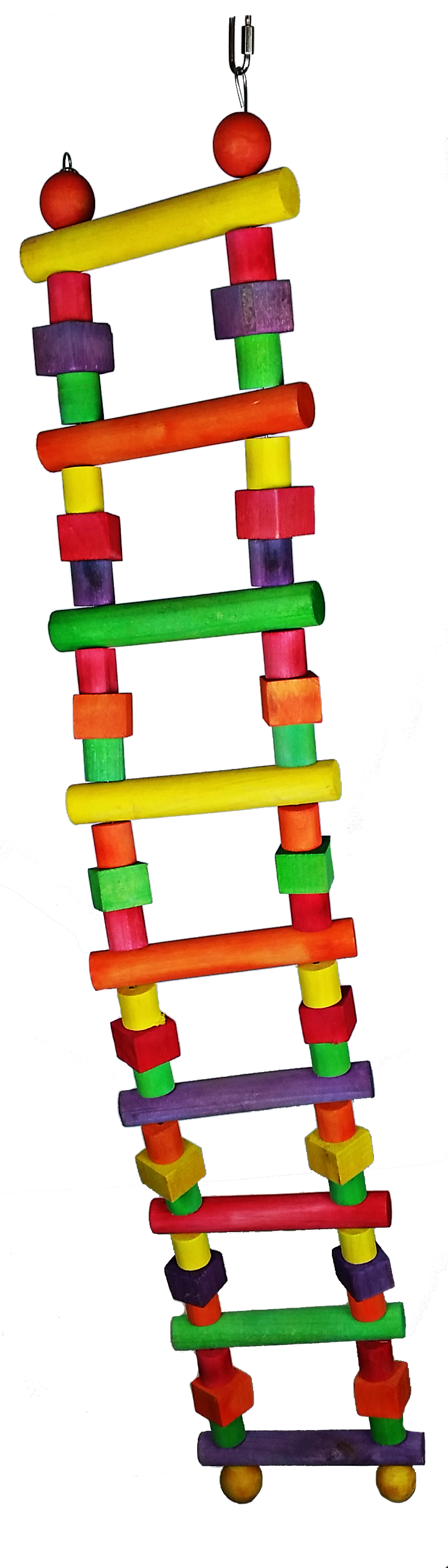 Large Wood Block Ladder 8"x2"x42"