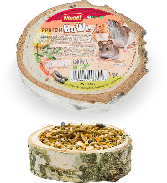 Wooden Treat Bowl - PROTEIN