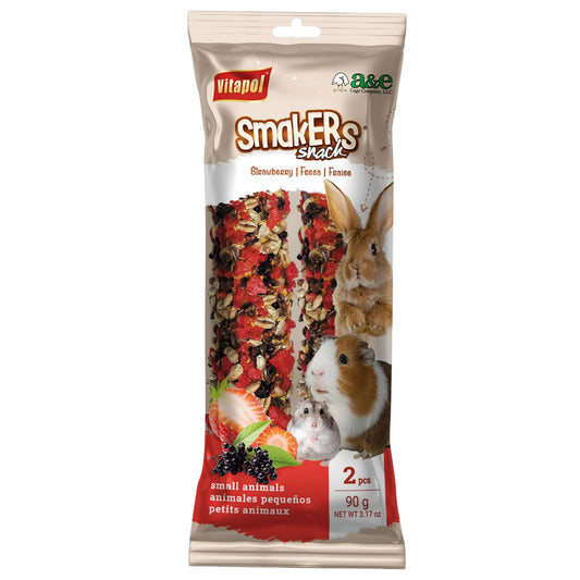 Small Animal Smakers Treat Sticks (Twin Pack) - STRAWBERRY
