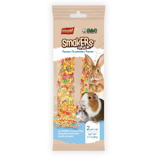 Small Animal Smakers Treat Stick (Twin Pack) - POPCORN