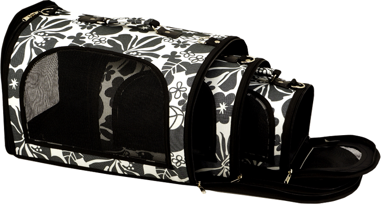 "THE EXCURSION" 12" x 8" x 8" Pet Carrier BLACK
