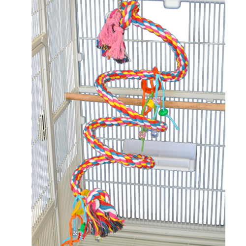 FANCY Medium Rainbow Cotton Rope Boing with Bell