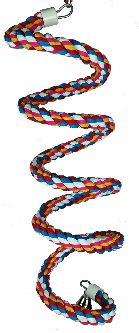 Large Rainbow Cotton Rope Boing with Bell