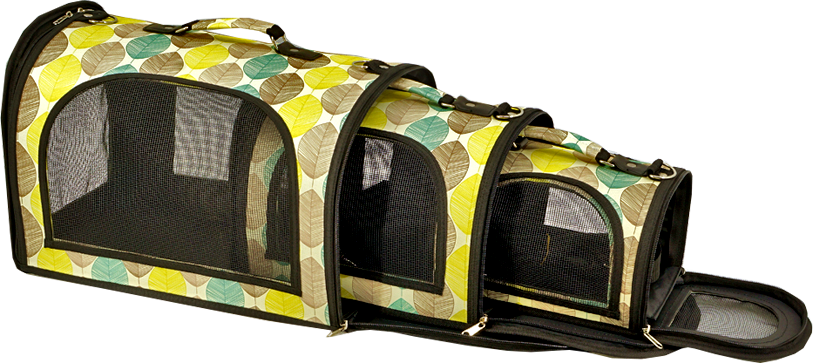 "THE EXCURSION" 13" x 9" x 9" Pet Carrier TAN LEAF