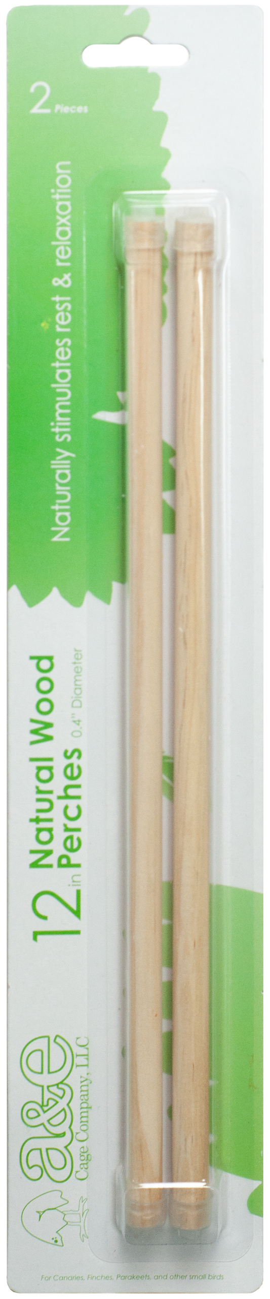 12" Wooden replacement perch (2 pack)