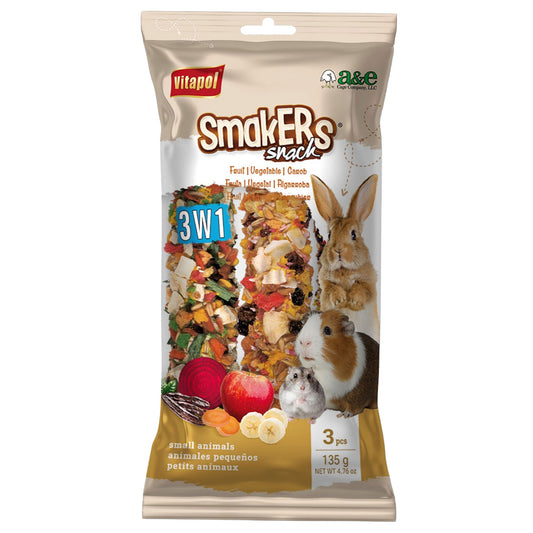 Small Animal Smakers Treat Sticks (Triple Pack) - 3 in 1 MIX (Master 644472014808)
