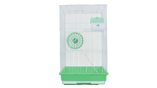 14"X11"X22" - 3 Story Hamster/Gerbil Cage with House and Wheel (2 Green/2 Blue)