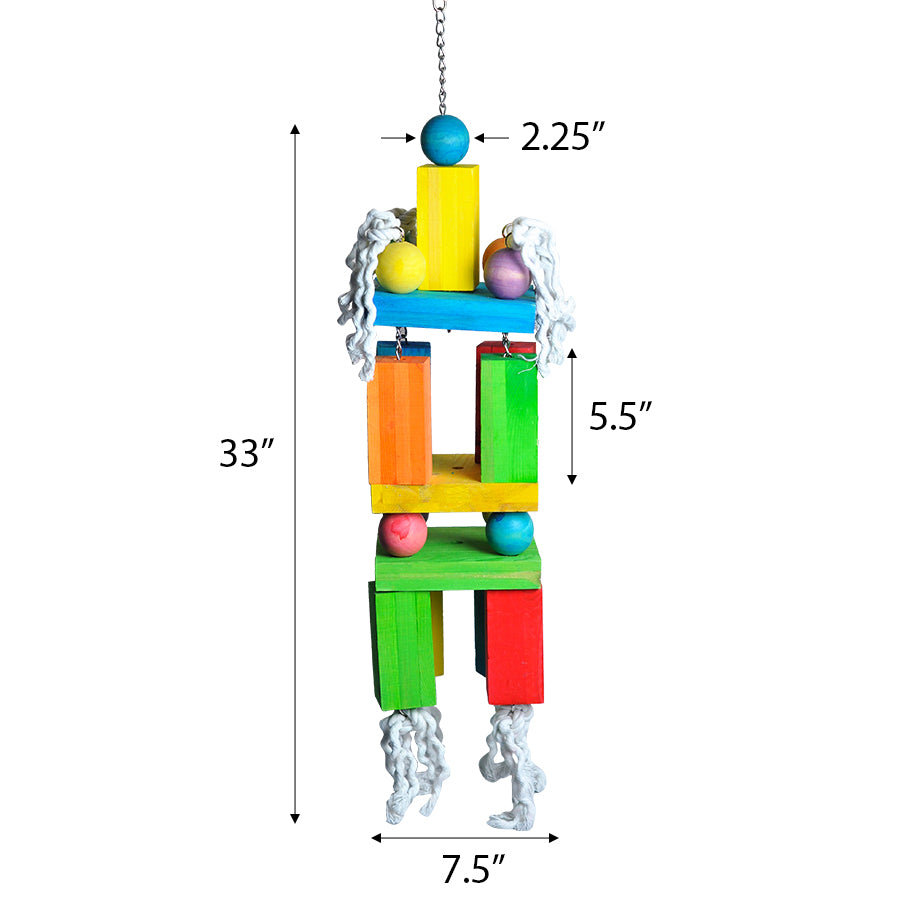 Mega Blocks & Cotton Preening Rope