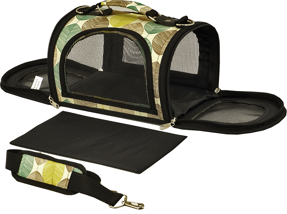 "THE EXCURSION" 17.5" x 11" x 11" Pet Carrier BLACK