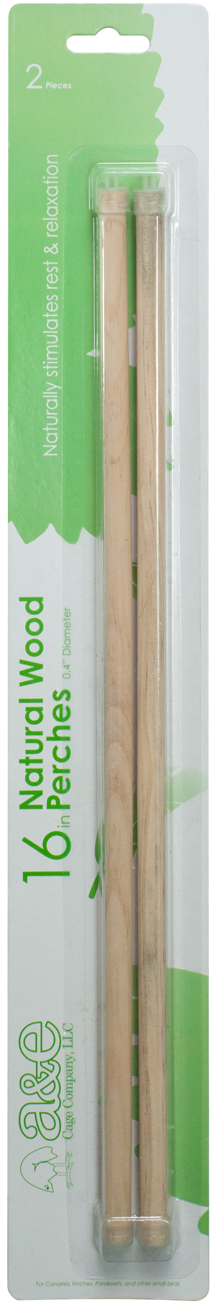 16" Wooden replacement perch (2 pack)