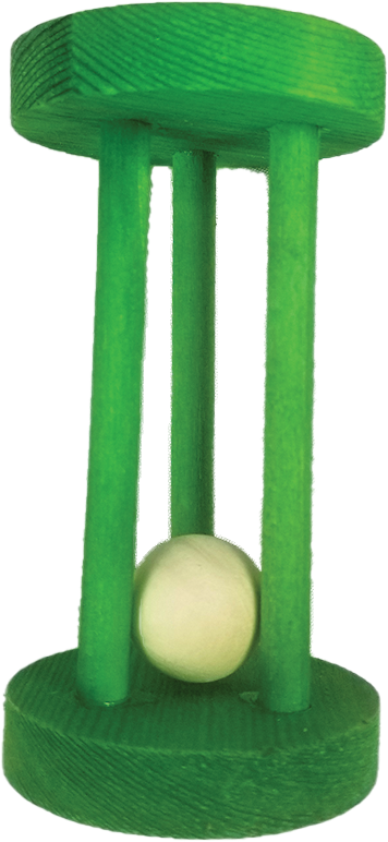 Wooden Cylinder with Ball Chew Toy