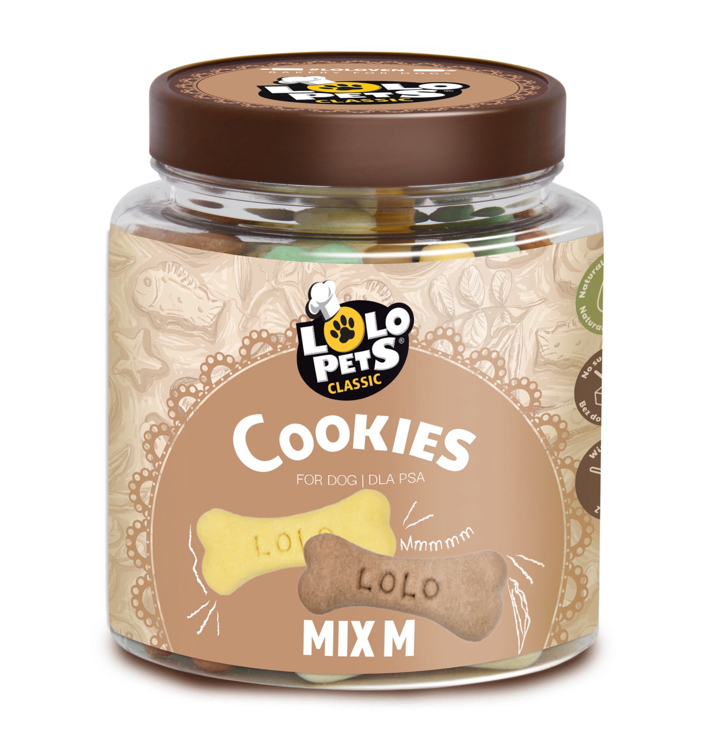 LoLo Bone Shaped Biscuit - Assorted Flavors - MEDIUM (Jar)